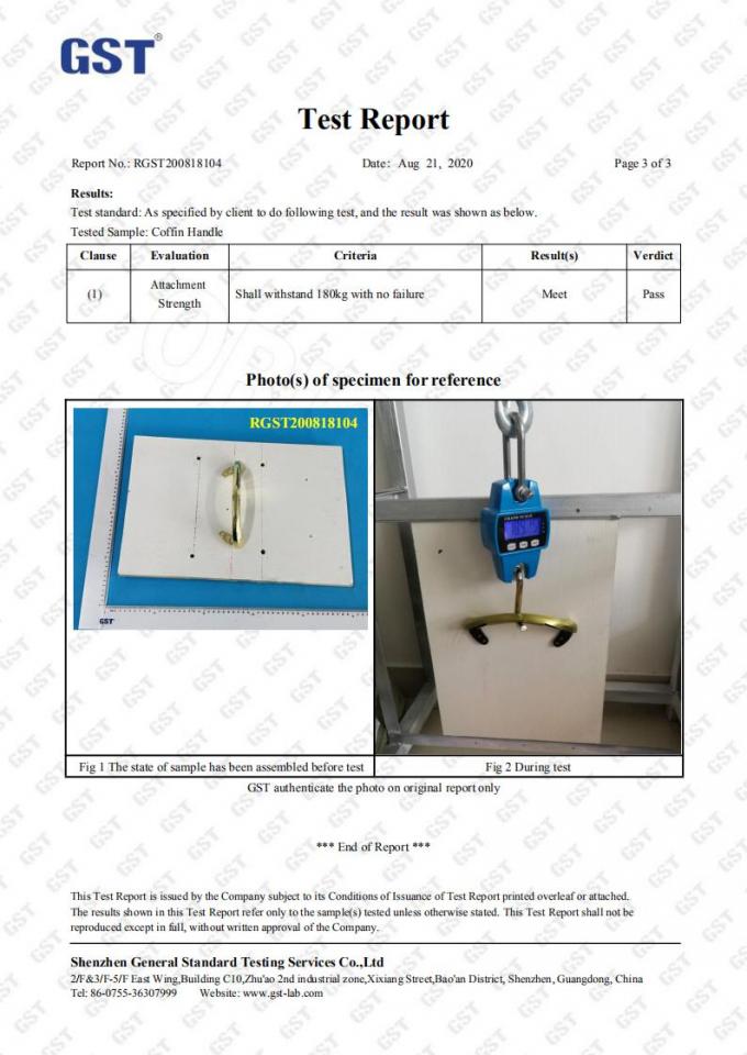 O CE aprovou o punho de bronze lustrado 1010-2 do caixão no projeto do material do zamak e da meia lua