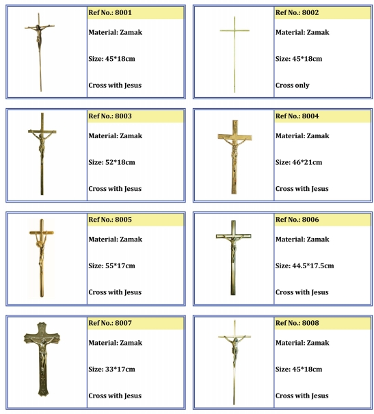 Crucifixo do metal, cruz do metal com jesus, crucifixo do zamak para a decoração da tampa do caixão